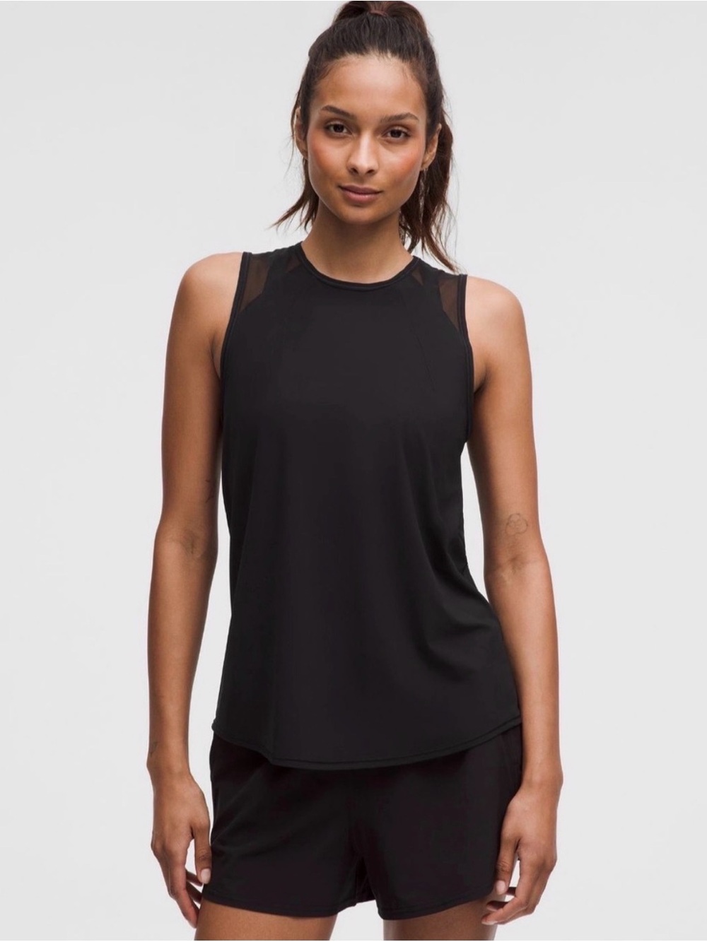 Lululemon black sculpture tank size 12